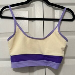Never worn Beach Riot c Revolve Colorblock Purple & White Eva Top in Size M